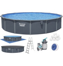 Сборный бассейн Bestway Hydrium 561RP (732х132 см) с песочным фильтром, лестницей и тентом