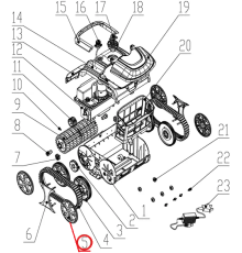 Колпак колеса к пылесосу Wybotics WY200, (Wheel cover№5)