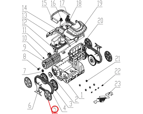 Колпак колеса к пылесосу Wybotics WY200, (Wheel cover№5)