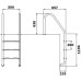 Лестница для бассейна Flexinox Standard Nero (4 ступени) Black, AISI-316L