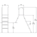 Лестница для наземных бассейнов Flexinox 87143418N (4 ступени), AISI-304