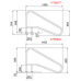 Поручень Flexinox 87168027 для римской лестницы FX-02 (1405 мм, анкер, AISI-316L)