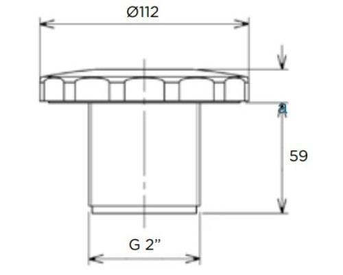 Форсунка стеновая Flexinox 87198022 (4.5 м3/ч) под бетон, 2"