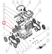 Комплект роликов к пылесосу Wybotics WY200, (Roller kit №9/WY200)