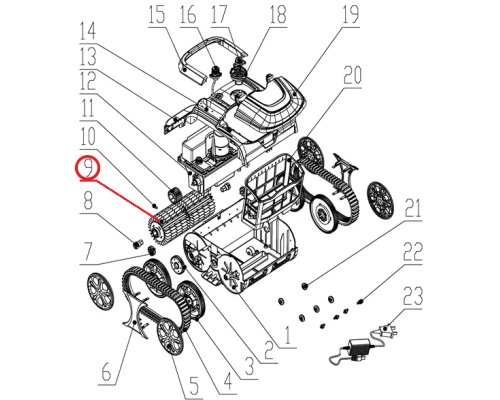 Комплект роликов к пылесосу Wybotics WY200, (Roller kit №9/WY200)