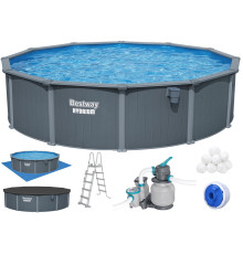 Сборный бассейн Bestway Hydrium 561CS (549х132 см) с песочным фильтром, лестницей и тентом
