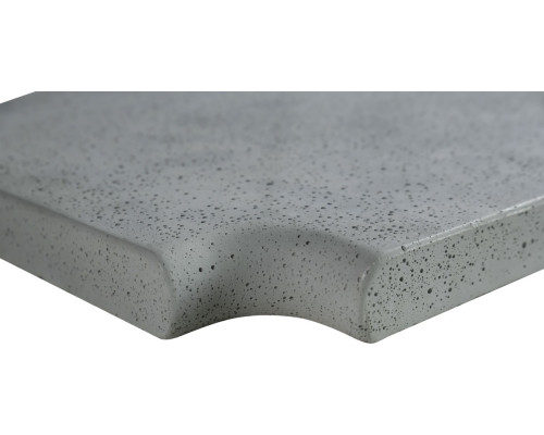 Угловой копинговый камень Aquazone Tuff 250x300x50-25 мм, серый (пористый)