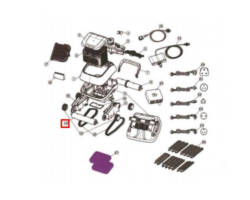 Сборная передняя цилиндрическая трубка для Aquaviva 7310 Black Pearl (71150)