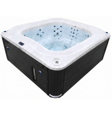 Переливной СПА-бассейн Aquajoy Serenity (250х230х96 см), Серебристо-белый мрамор