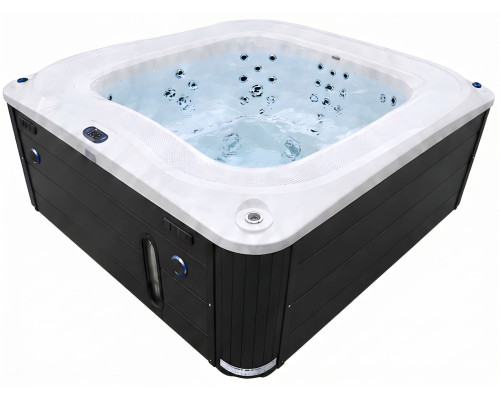 Переливной СПА-бассейн Aquajoy Serenity (250х230х96 см), Серебристо-белый мрамор