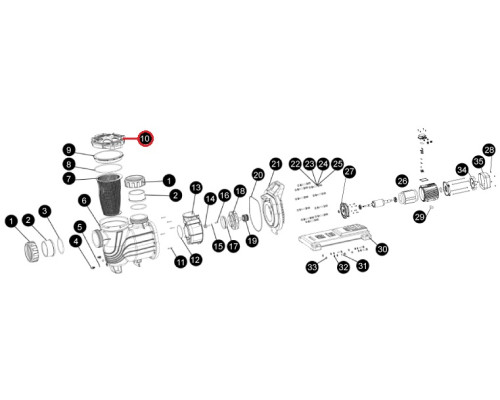 Крышка префильтра SLP, (A13170022 №10)