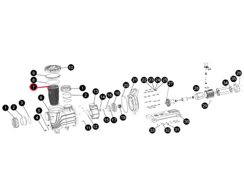 Корзина префильтра насоса SLP, (A34080052 №7)