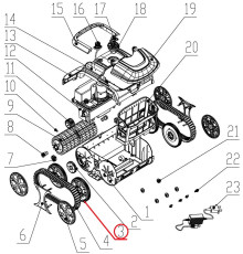 Колесо к пылесосу Wybotics WY200, (№3 S.WY3312Pro.024)