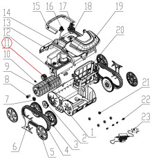Приводная шестерня к пылесосу Wybotics Osprey 700, WY200, (№11 S.WY3312Pro.027)