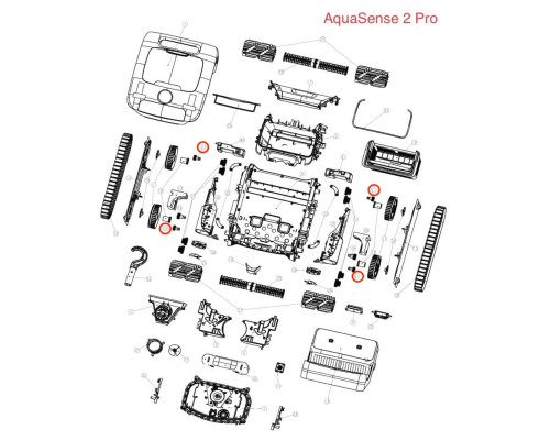 Шестерня второй роликовой щётки робота-пылесоса Beatbot AquaSense