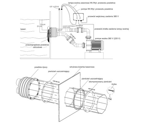 Обладнання для басейну Протитечія Aquaviva WTB300T 60 м3/год (380В)