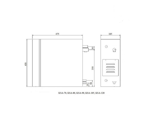 Парогенератор Coasts KSA-90 9 кВт 380В с выносным пультом KS-150