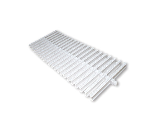Закладні для басейну Переливна решітка Aquaviva KT-20 Classic з центральним з'єднанням 195x25 мм (біла)