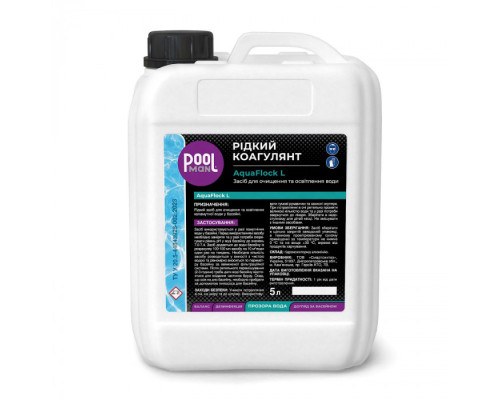 Хімія для басейну Засіб для очищення та освітлення води Poolman AquaFlock L, 5л