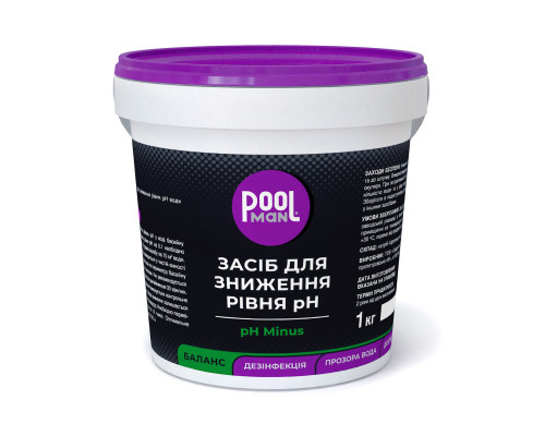 Хімія для басейна Засіб для зниження рівня pH Poolman pH Minus, 1кг