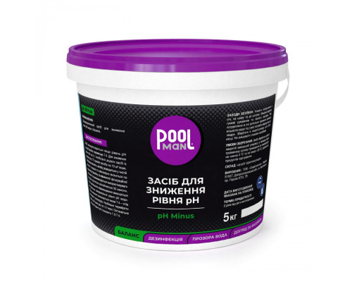Хімія для басейна Засіб для зниження рівня pH Poolman pH Minus, 5кг