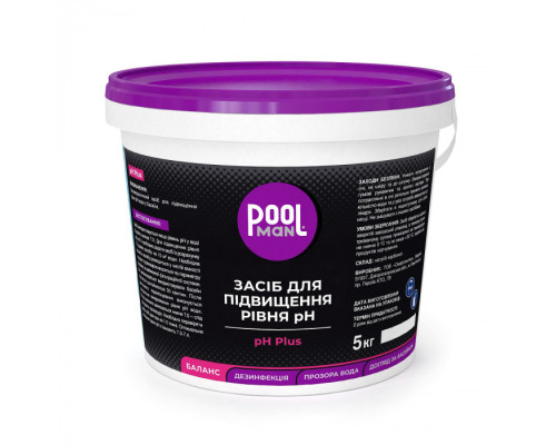 Хімія для басейна  Засіб для підвищення рівня pH Poolman pH Plus, 5 кг