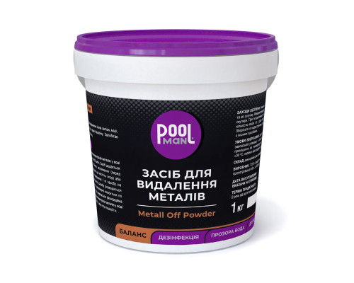 Хімія для басейна Засіб для видалення металів Poolman Metall Off Powder, 1кг