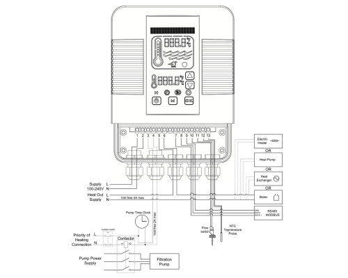 Цифровий контролер Elecro Heatsmart Plus теплообмінника G2SST + датчик потоку та температури