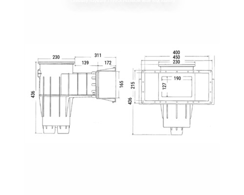 Закладні для басейну Скіммер Hayward 3119SA PREMIUM Wide під лайнер