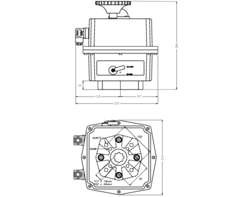 Электропривод Aquaviva J+J J4C S-300 AC24-240В/DC24-135В
