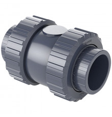 Обратный клапан ПВХ Hidroten 1016001 пружинный, с уплотнителем EPDM, d20 мм