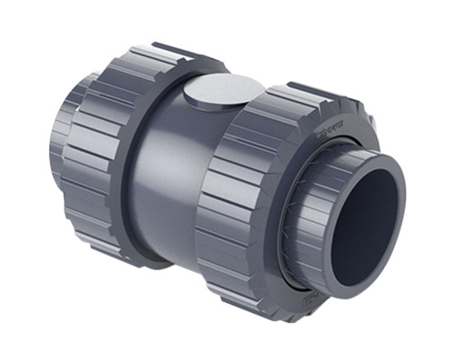 Обратный клапан ПВХ Hidroten 1016004 пружинный, с уплотнителем EPDM, d40 мм