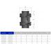 Обратный клапан ПВХ Effast CDRCBD0400 шаровый, с уплотнением EPDM, d40