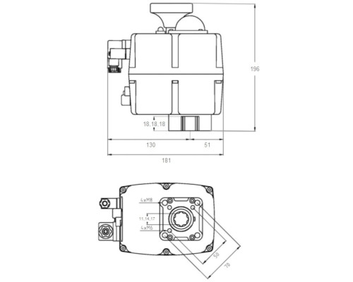 Электропривод Aquaviva J+J J4C S-55 AC24-240В/DC24-135В